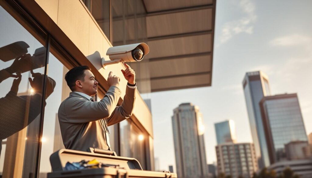 CCTV security camera installation